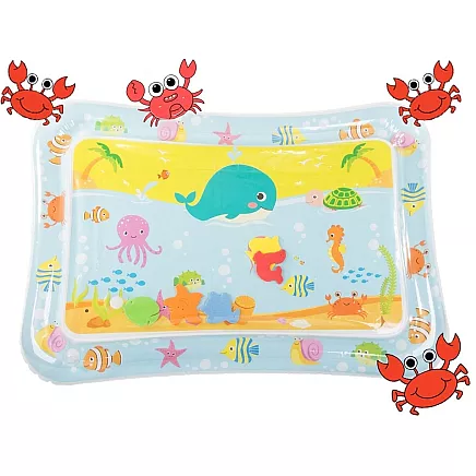 Inflatable sensory water mat for toddlers to play on