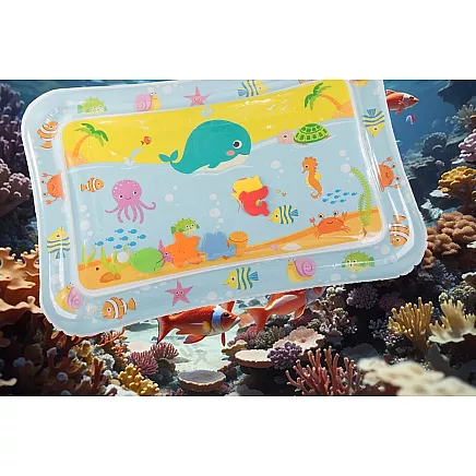 Inflatable sensory water mat for toddlers to play on