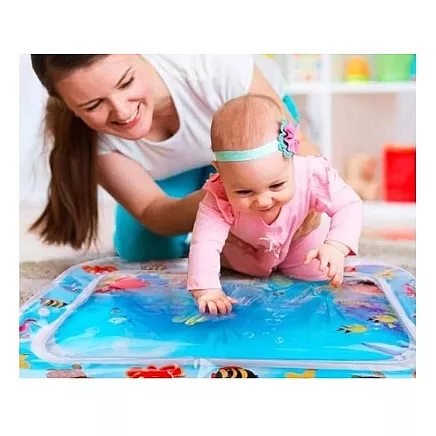 Inflatable sensory water mat for toddlers to play on
