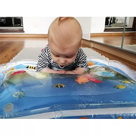 Inflatable sensory water mat for toddlers to play on