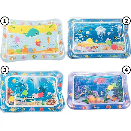 Inflatable sensory water mat for toddlers to play on