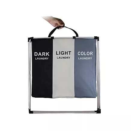 Veļas grozs ar 3 nodalījumiem 135L