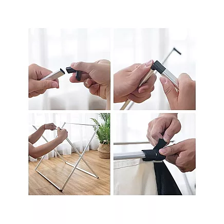 Veļas grozs ar 3 nodalījumiem 135L