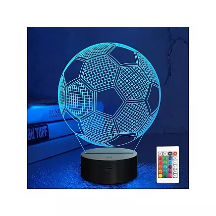 3d led football night light colours + remote control