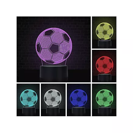 3d led football night light colours + remote control
