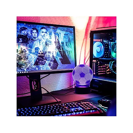 3d led football night light colours + remote control
