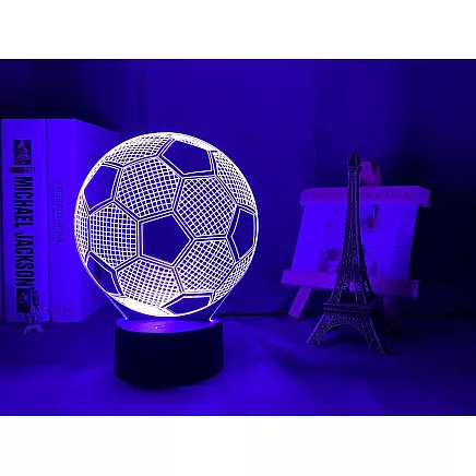 3d led football night light colours + remote control