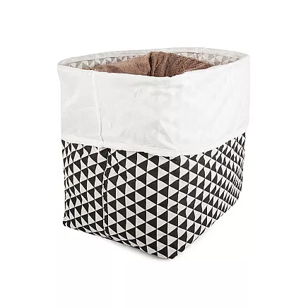 Liels saliekams veļas grozs 90L ar auklas aizdari, mantu uzglabāšanai