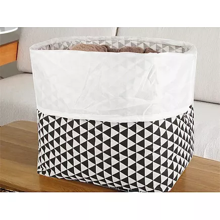 Liels saliekams veļas grozs 90L ar auklas aizdari, mantu uzglabāšanai