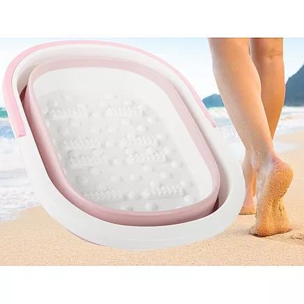 Foot massage bowl foldable silicone nubs