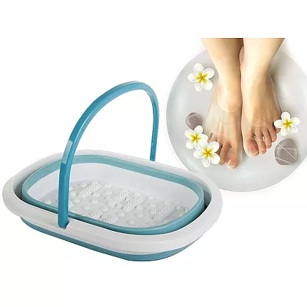 Foot massage bowl foldable silicone nubs