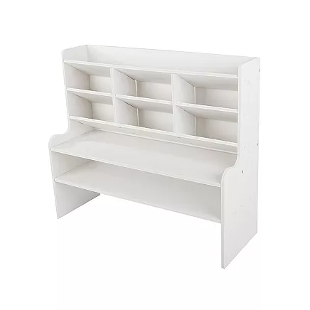 Galda organizators ar plauktiem balts plastmasas 42x47.5x17cm