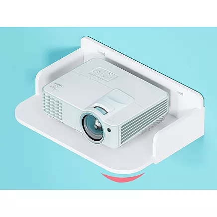 Wall-mounted book shelf flowers white matt