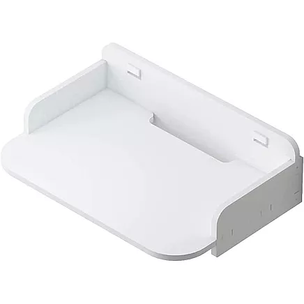 Wall-mounted book shelf flowers white matt