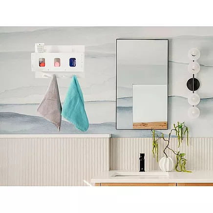 Organiser hanging shelf bathroom cabinet