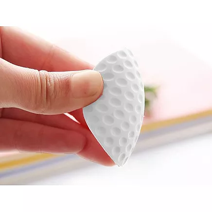 Door handle bumper self-adhesive to walls