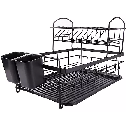 Double-deck drainer with tray