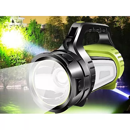 Rechargeable led torch searchlight powerful powerbank