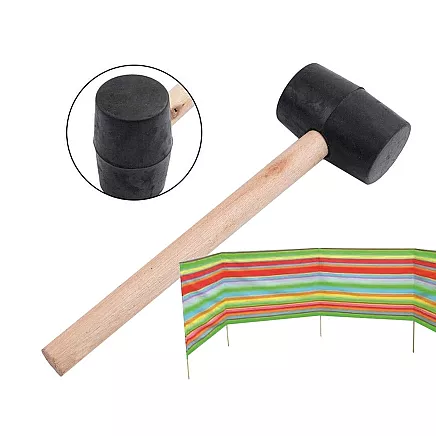 Recoilless paving rubber mallet