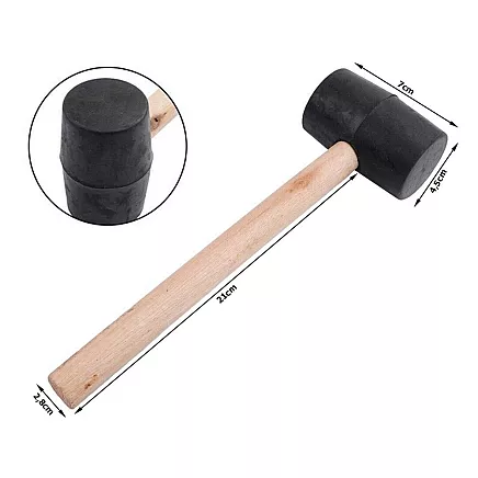 Recoilless paving rubber mallet