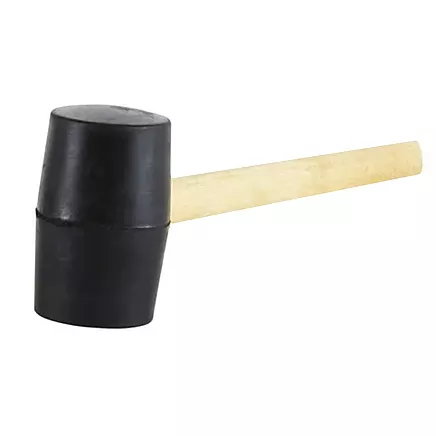 Recoilless paving rubber mallet