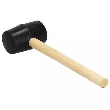 Recoilless paving rubber mallet