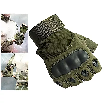 Fingerless tactical gloves military survival xl