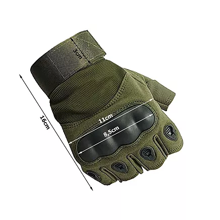 Fingerless tactical gloves military survival xl