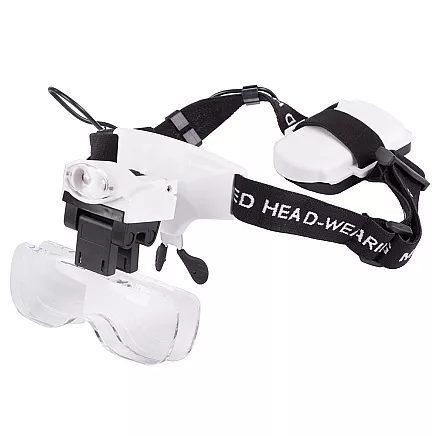 Lupa ar LED apgaismojumu remonta darbiem 6X