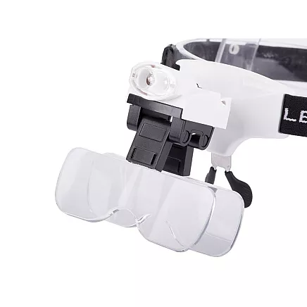 Lupa ar LED apgaismojumu remonta darbiem 6X