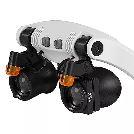 Galvas lupa ar 2 LED lampām