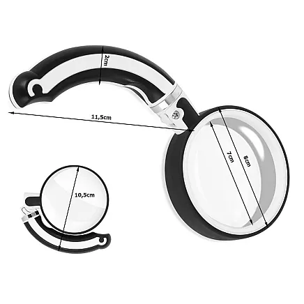 Classic lump 70mm folding glass