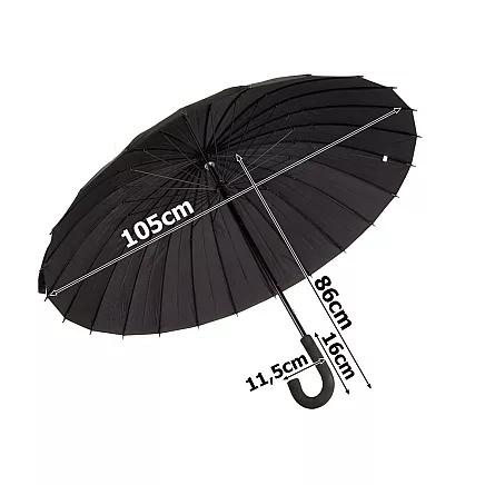 Large umbrella black sturdy elegant umbrella