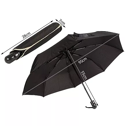 Umbrella folding umbrella automatic fibre black