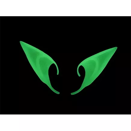 Artificial gnome elf ears glowing