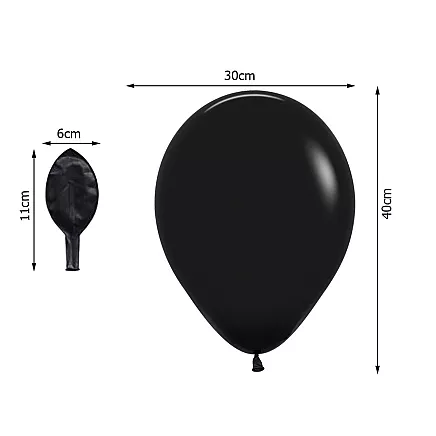 Set of halloween balloons black orange 20pcs