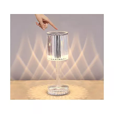 Table lamp led crystal rgb usb remote control