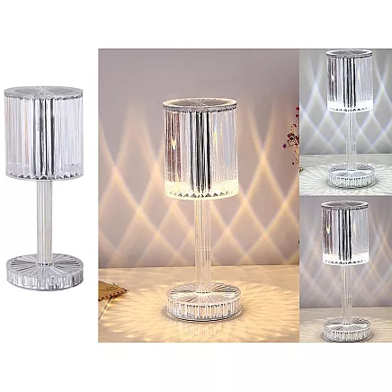 Table lamp led crystal rgb usb remote control
