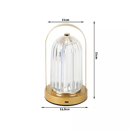 Night lamp table crystal led lantern touch