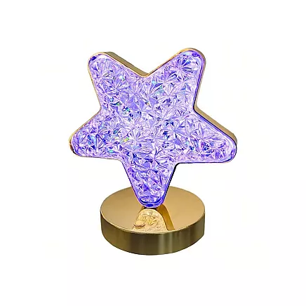 Table star night light crystal led rgb usb