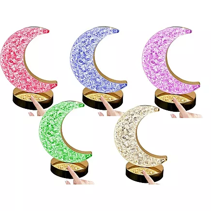 Table lamp moon crystal led rgb usb