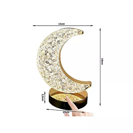 Table lamp moon crystal led rgb usb