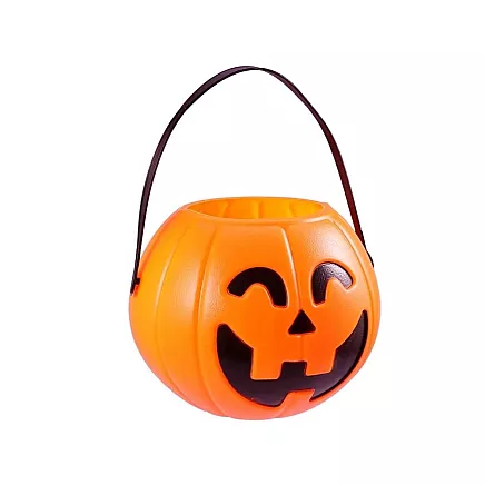 Halloween bucket pumpkin candy container large