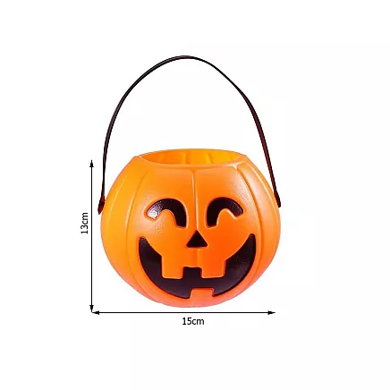 Halloween bucket pumpkin candy container large