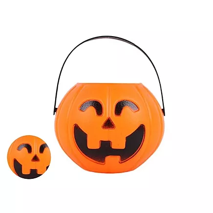 Halloween bucket pumpkin candy container large