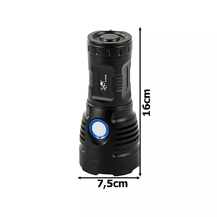 Taktiskā LED lukturis Bailong T48 ar CREE XHP90 COB, jaudīgs, uzlādējams