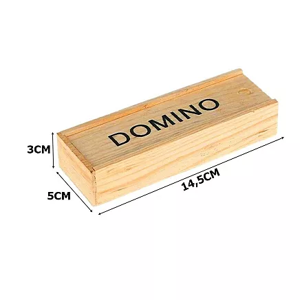 Wooden dominoes game in a box 28 pieces