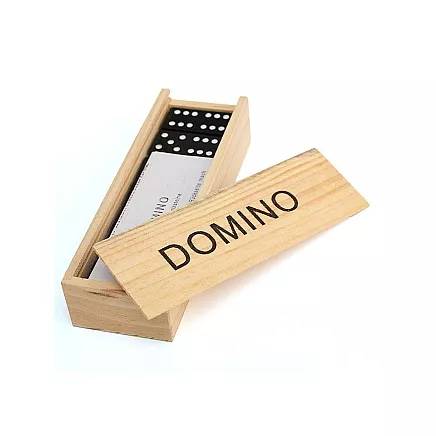 Wooden dominoes game in a box 28 pieces