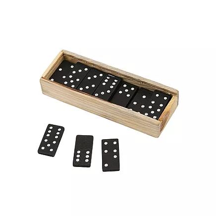 Wooden dominoes game in a box 28 pieces
