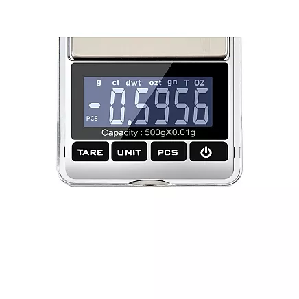 Precīzi digitālie kabatas juvelieru svari 500g / 0,01g